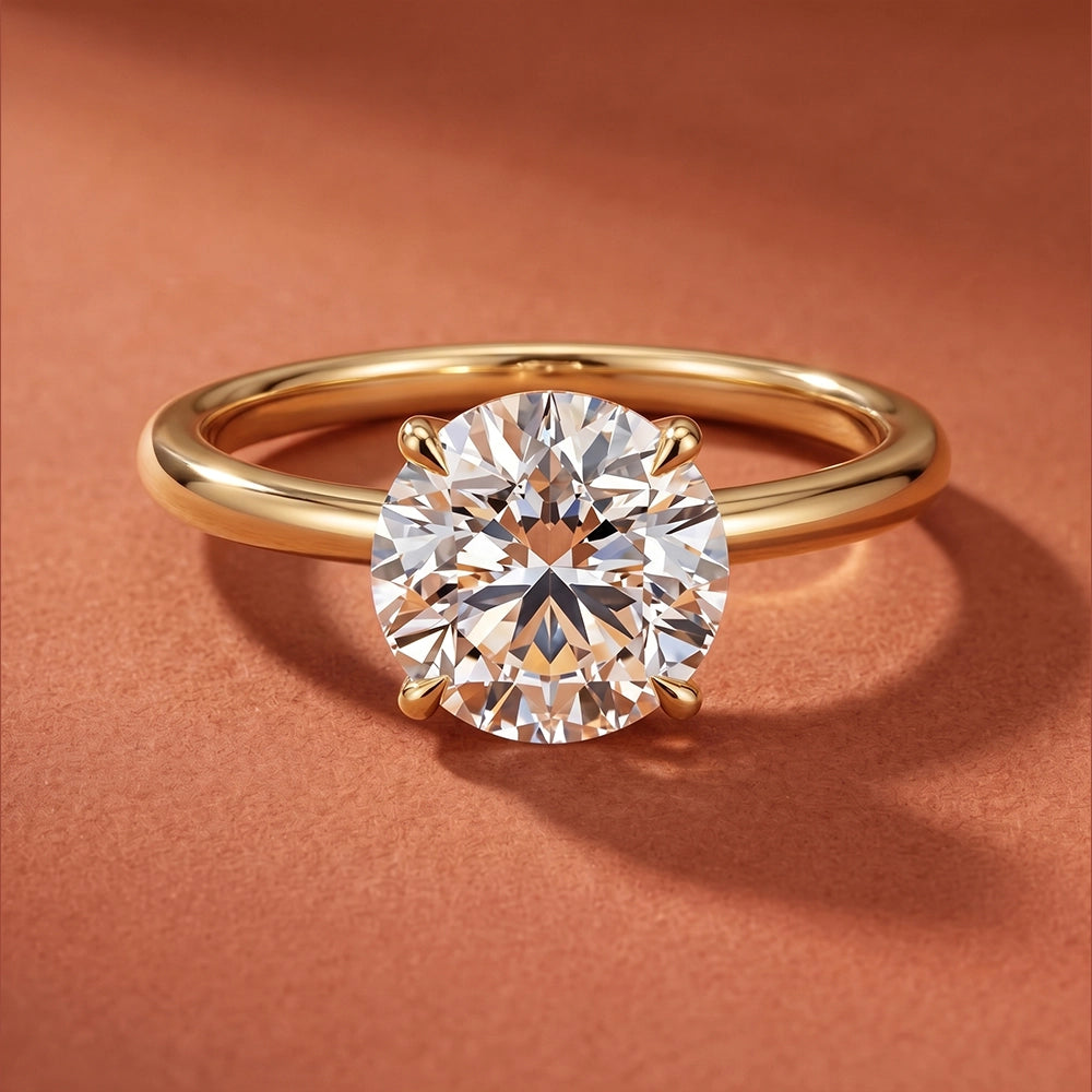 Iris Round Solitaire Ring