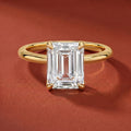 Flora Emerald Solitaire Ring