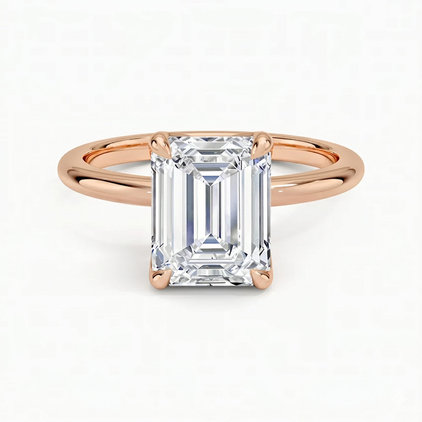 Flora Emerald Solitaire Ring
