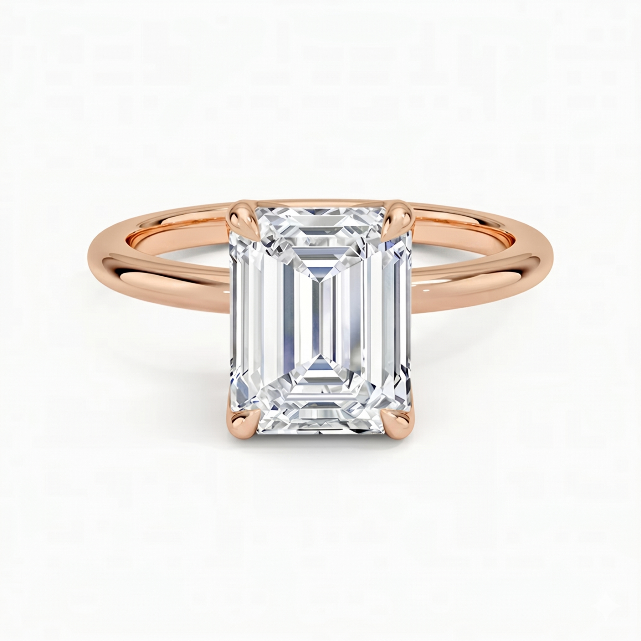 Flora Emerald Solitaire Ring