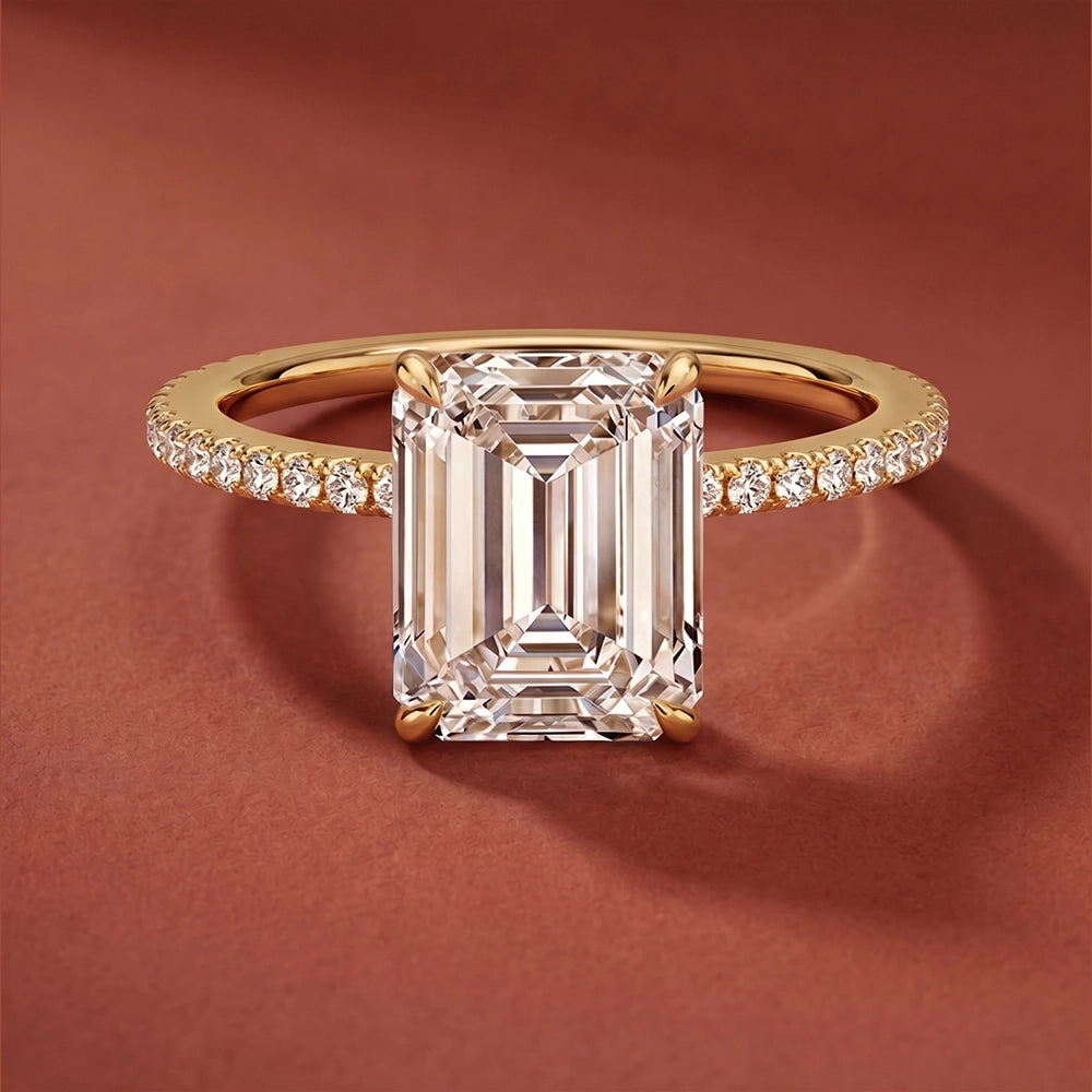 Lumina Pavé Emerald Ring