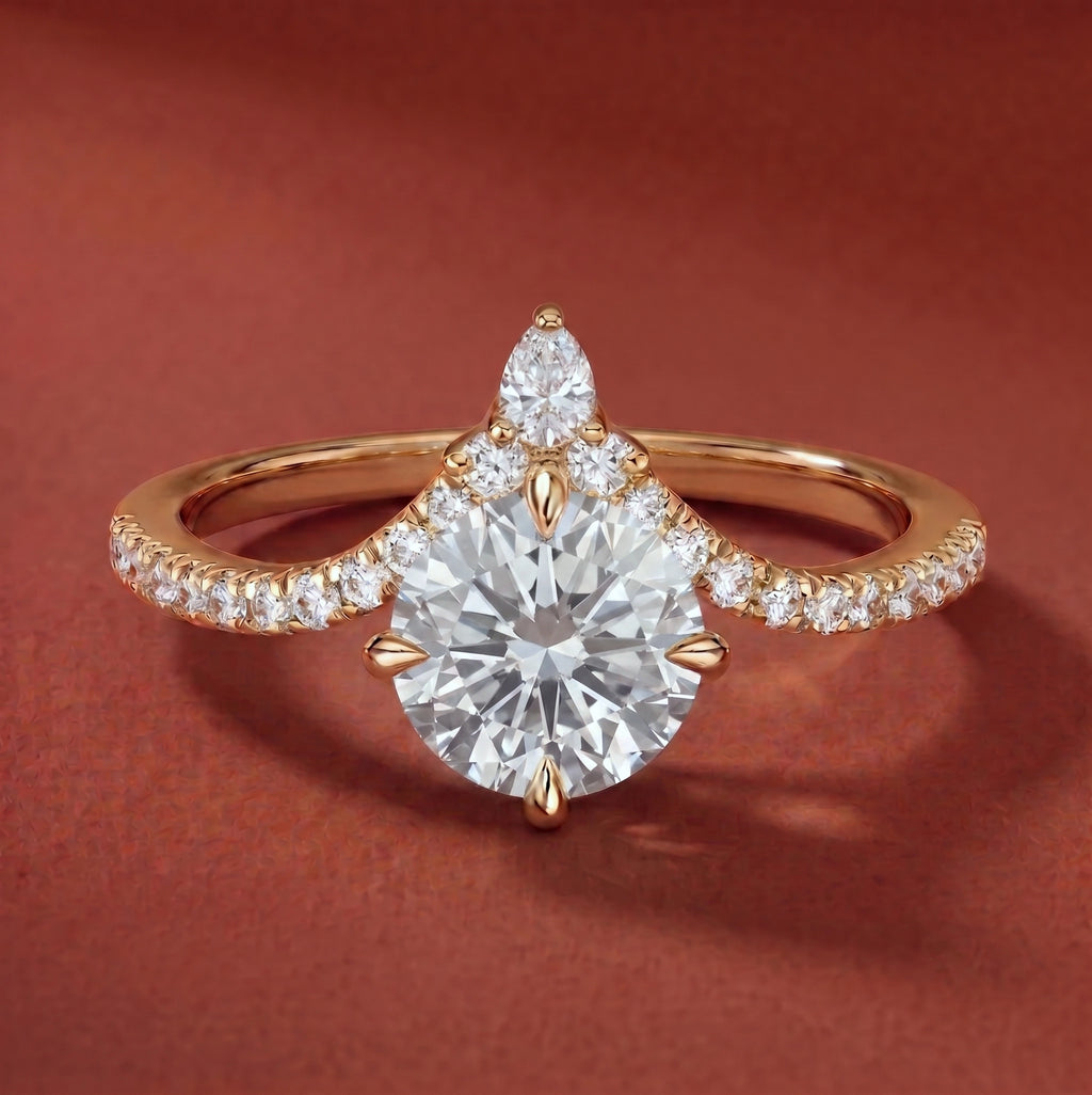 Aurelia Chevron round ring