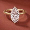 Hidden Halo Marquise Solitaire Ring