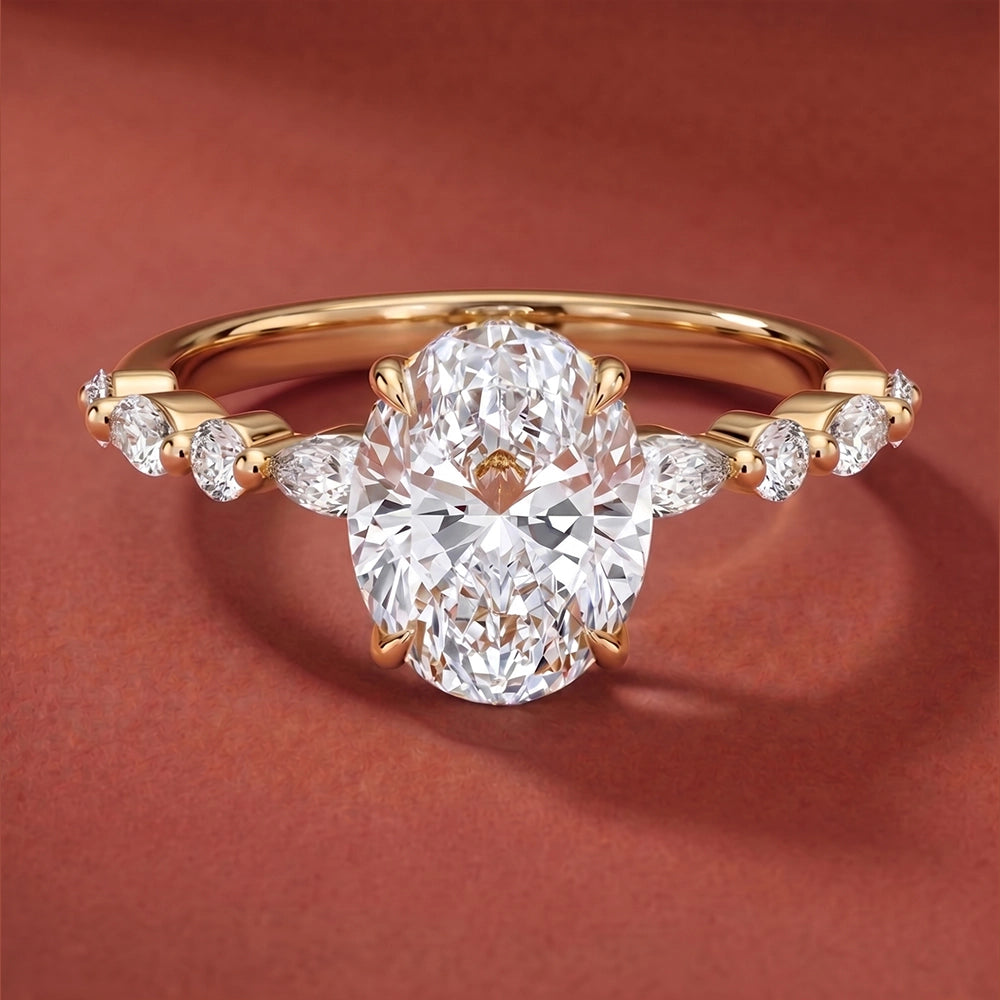 Ivy Hidden Halo Oval Ring