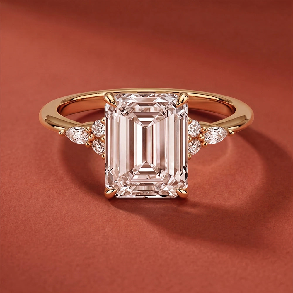 Laurel Emerald Ring