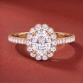 Heart of Helios - Oval Halo Ring