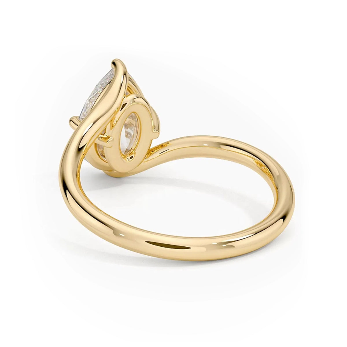Embrace Pear Solitaire Ring
