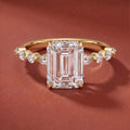 Ivy Hidden Halo Emerald Ring