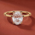 Classic Four-Prong Oval Solitaire Ring