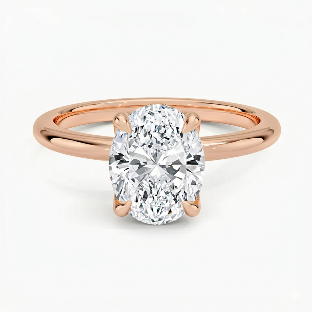 Flora Oval Solitaire Ring