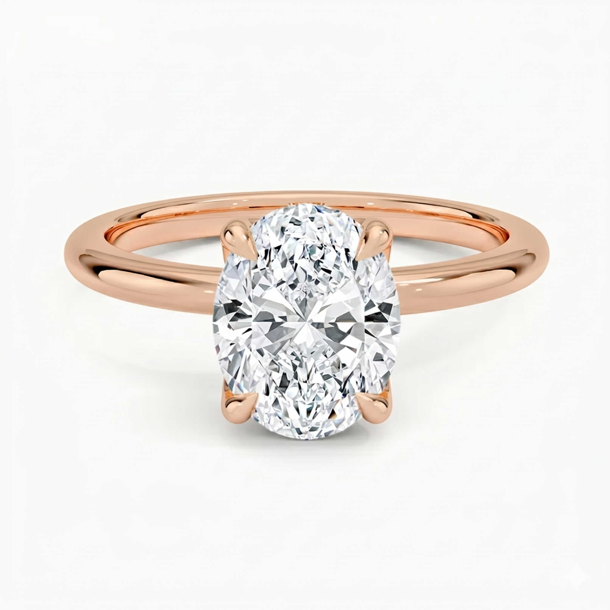 Flora Oval Solitaire Ring