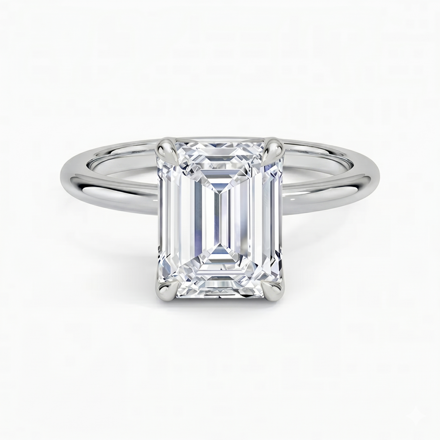 Flora Emerald Solitaire Ring