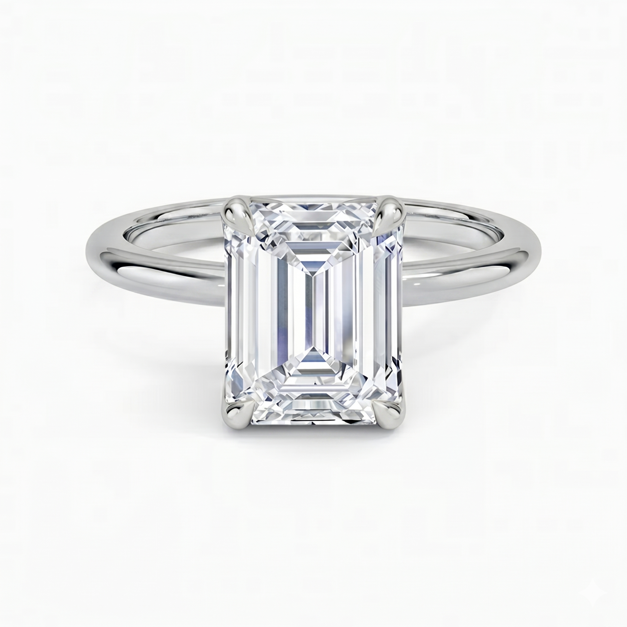 Flora Emerald Solitaire Ring