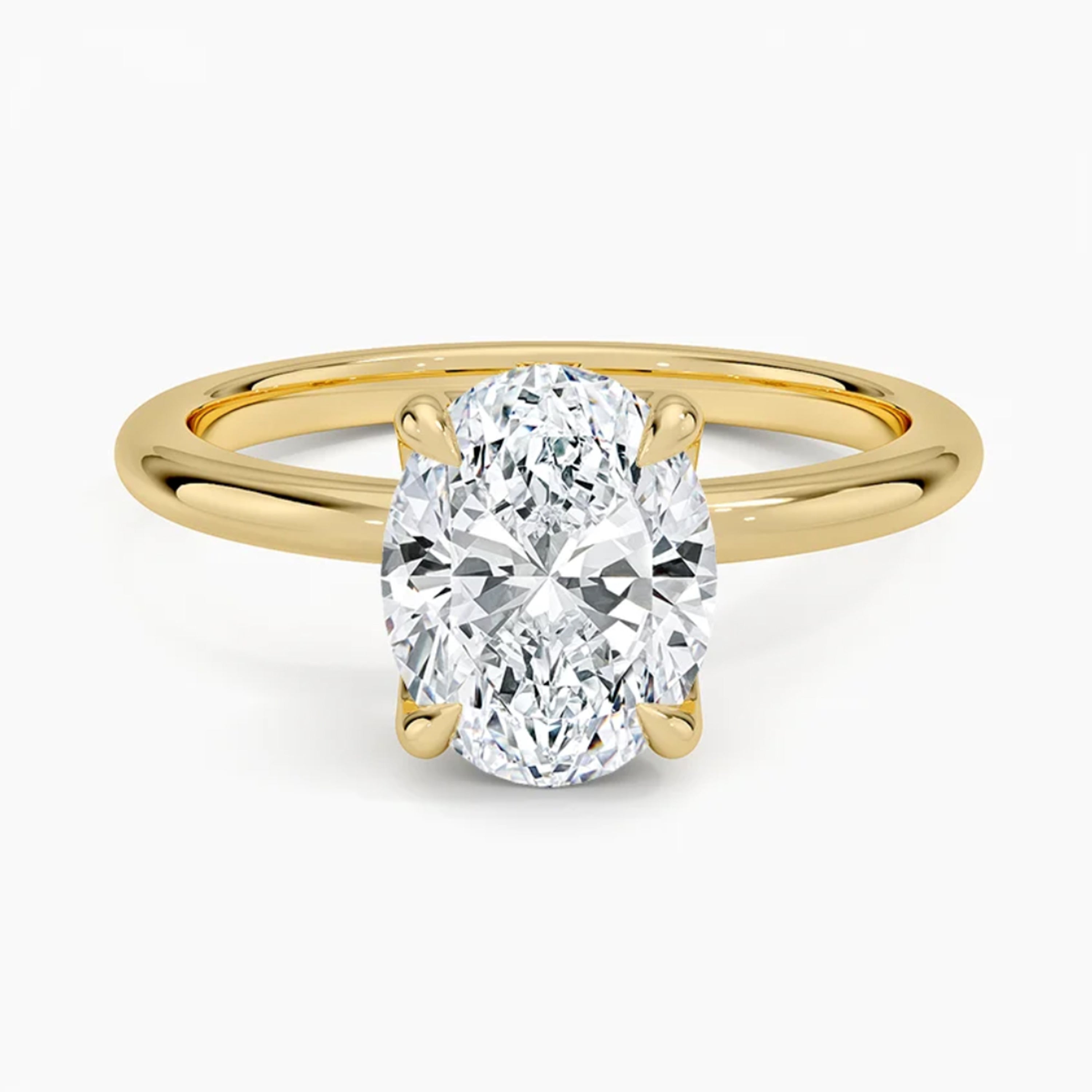 Flora Oval Solitaire Ring