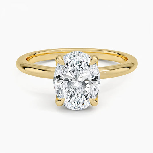Flora Oval Solitaire Ring