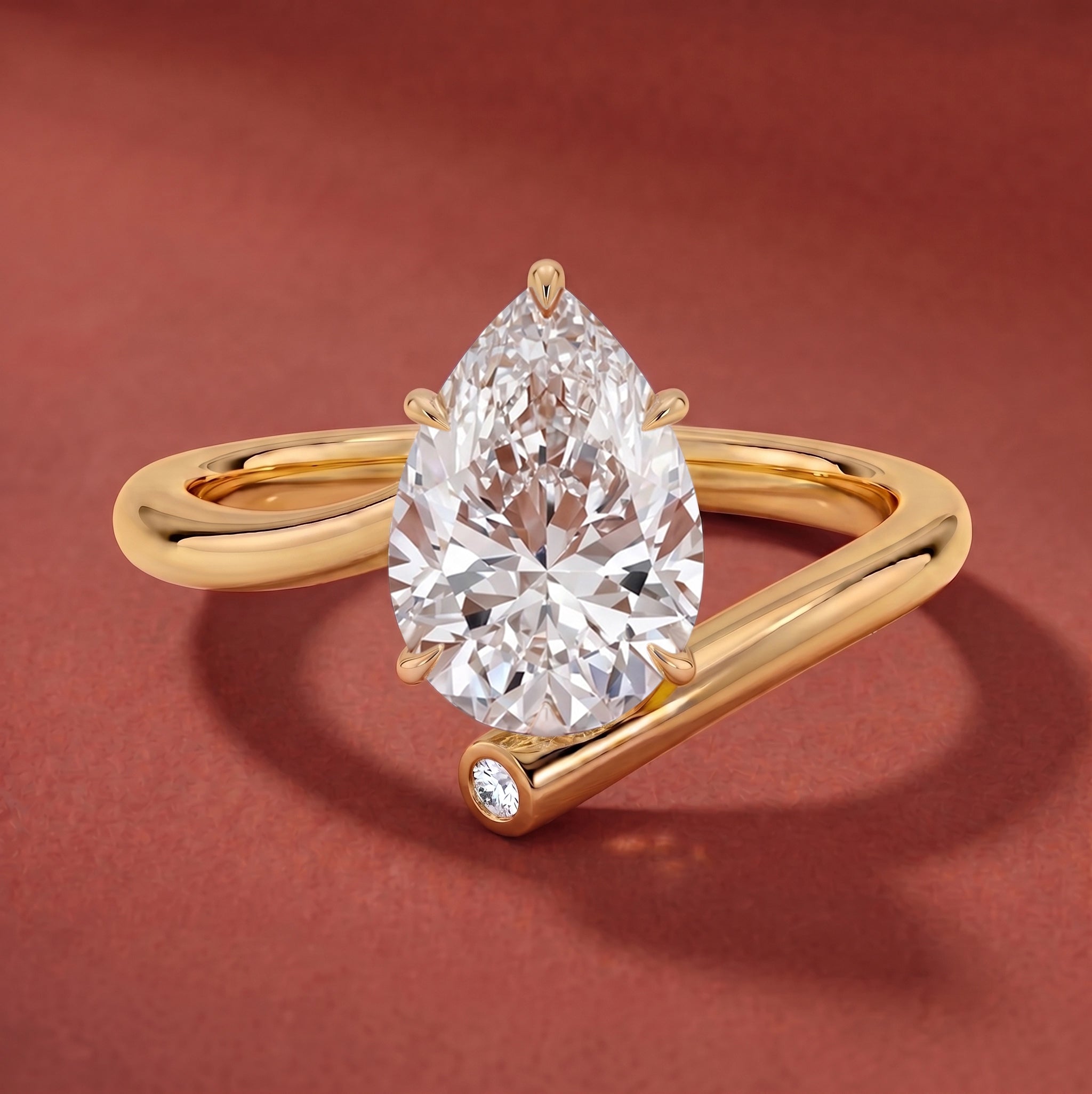 Eternal Orbit Pear Ring