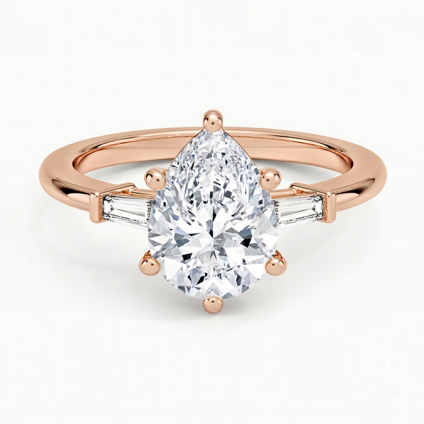 Legacy Pear Three-Stone Ring