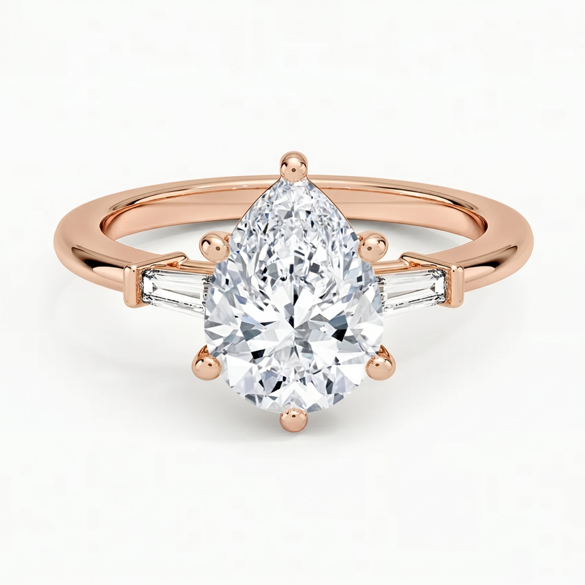 Legacy Pear Three-Stone Ring