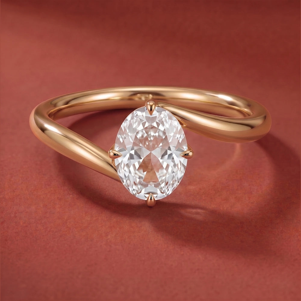 Embrace Oval Solitaire Ring