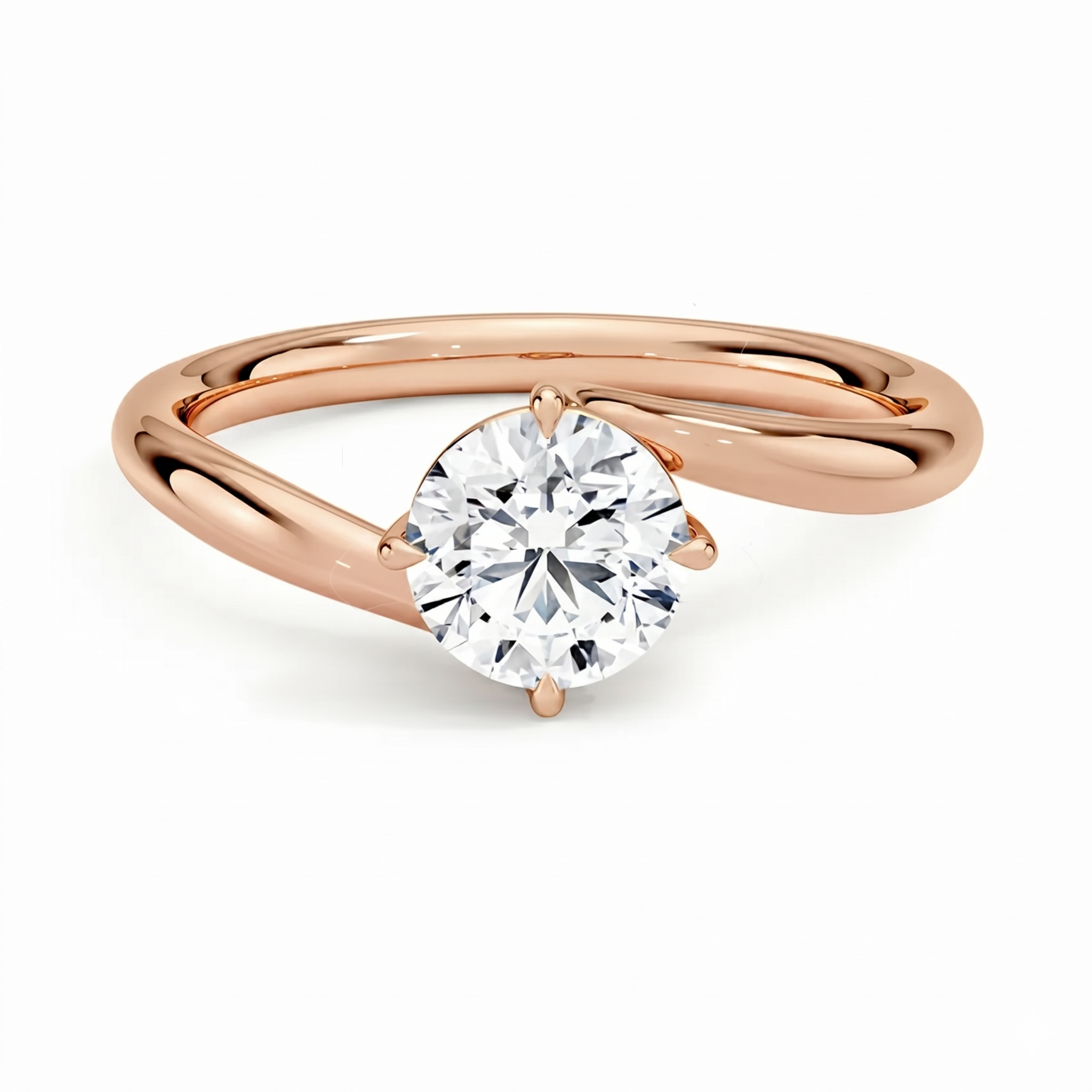 Embrace Round Solitaire Ring