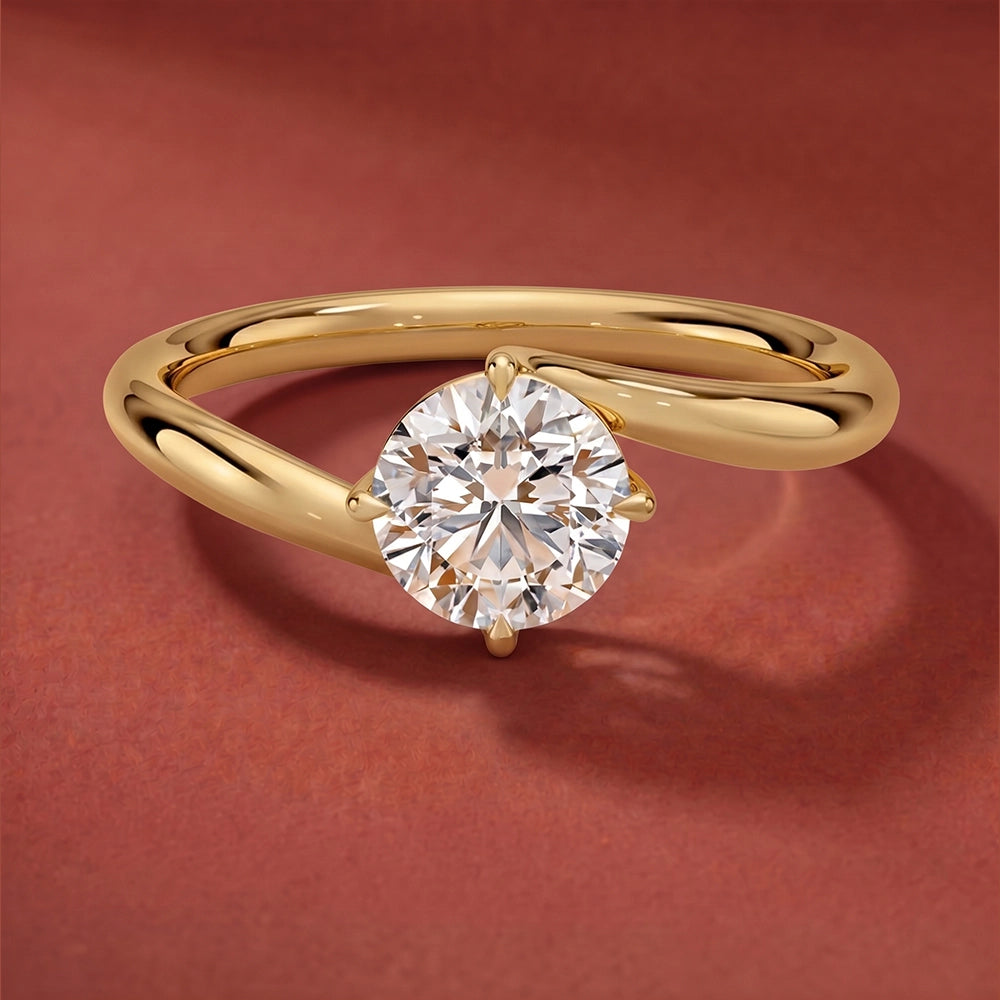 Embrace Round Solitaire Ring
