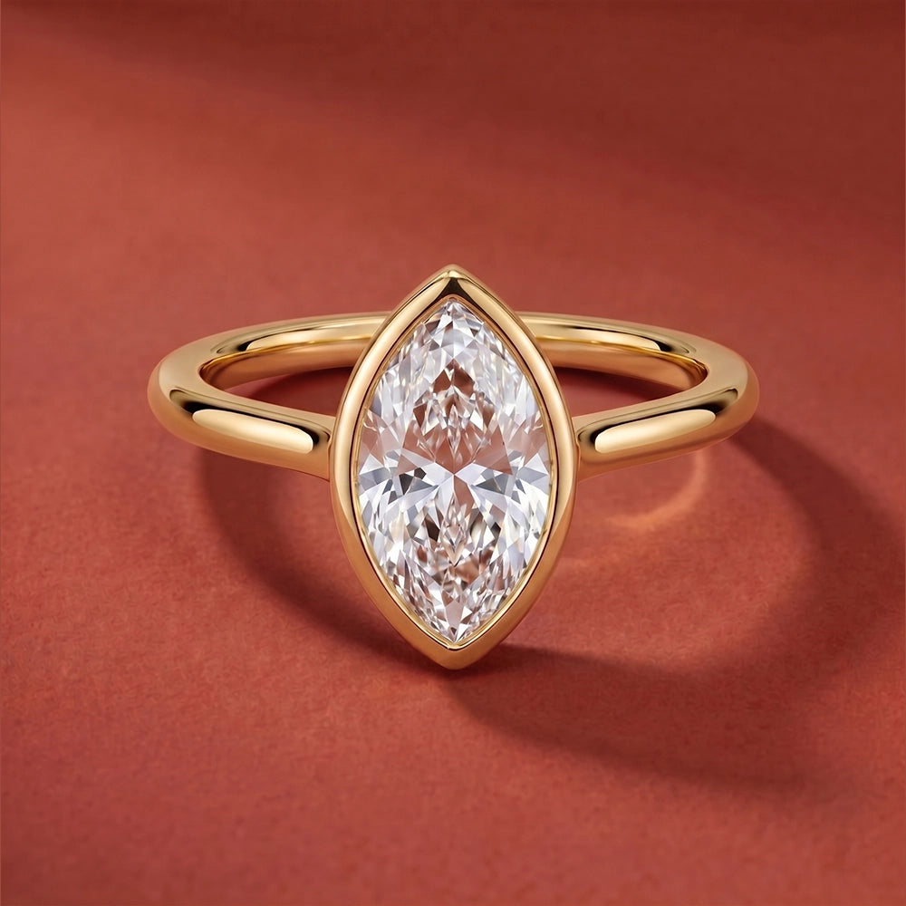 Luna Marquise Solitaire Ring