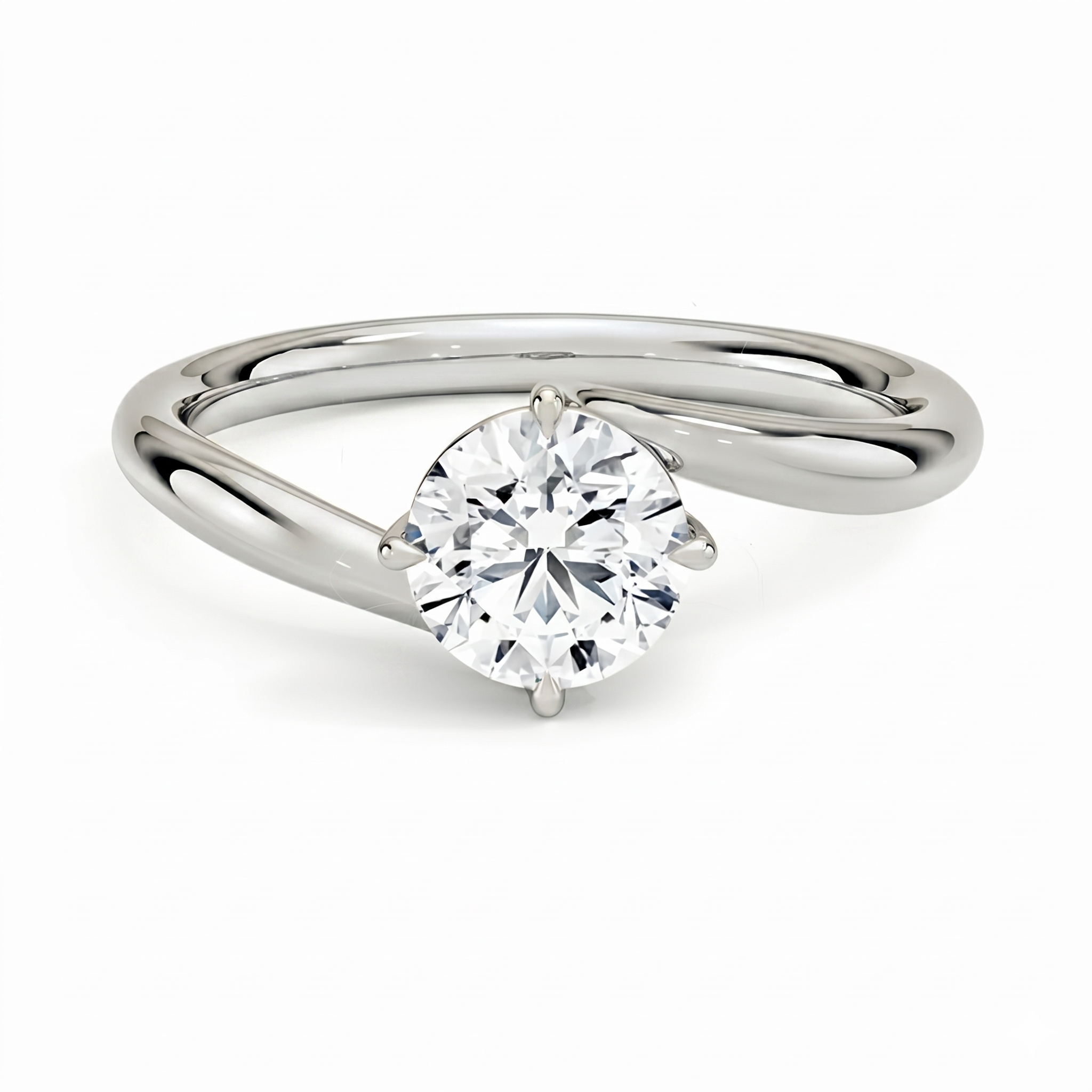 Embrace Round Solitaire Ring