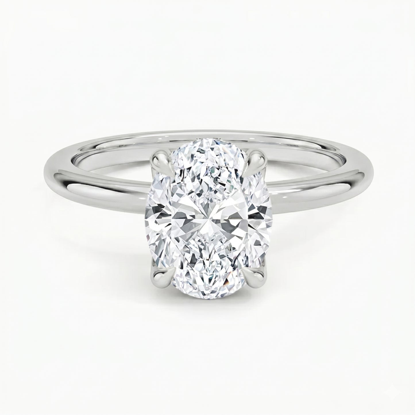Flora Oval Solitaire Ring