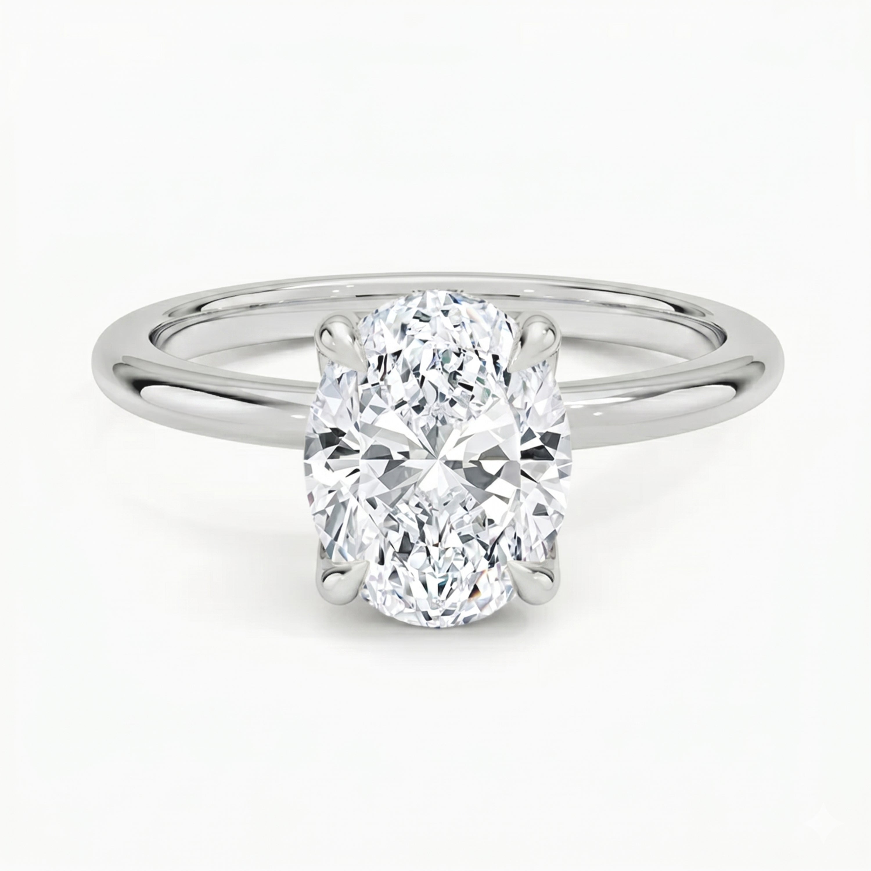 Flora Oval Solitaire Ring