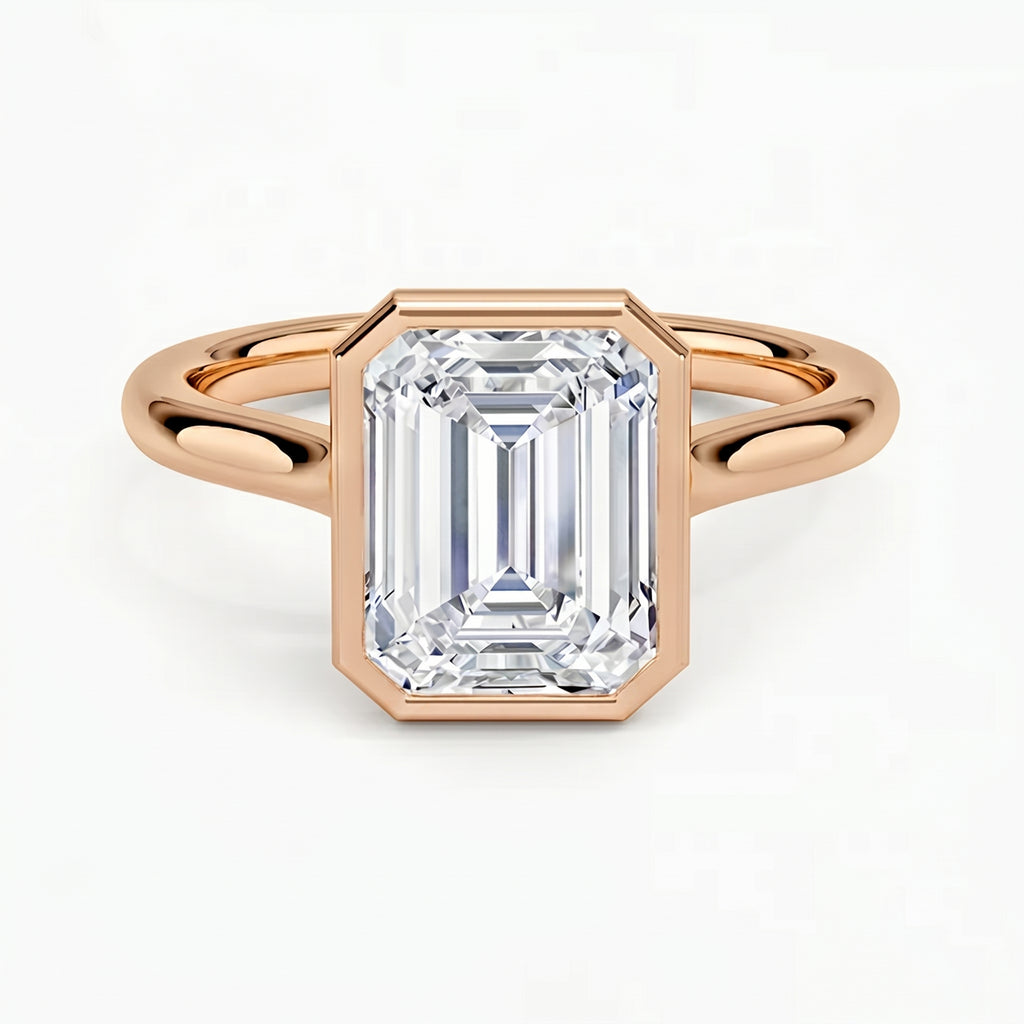 Luna Emerald Solitaire Ring