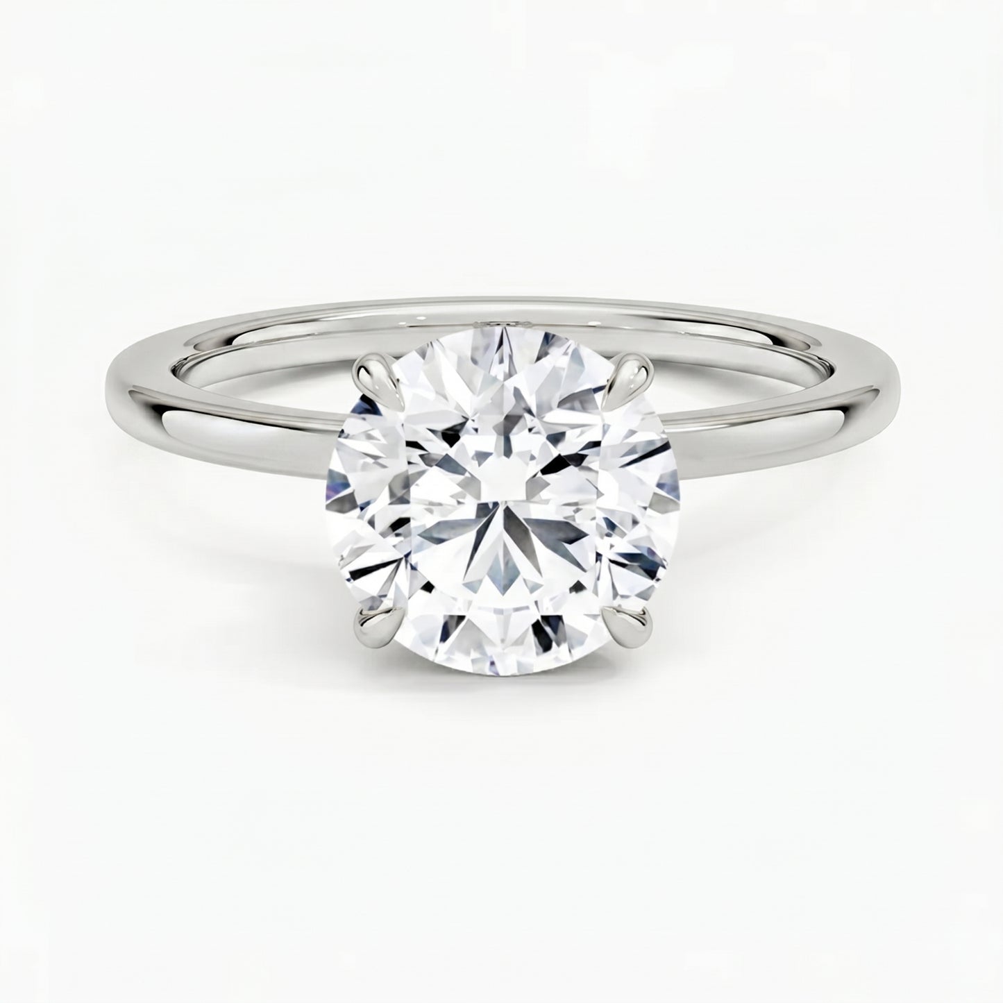 Hidden Halo Round Solitaire Ring