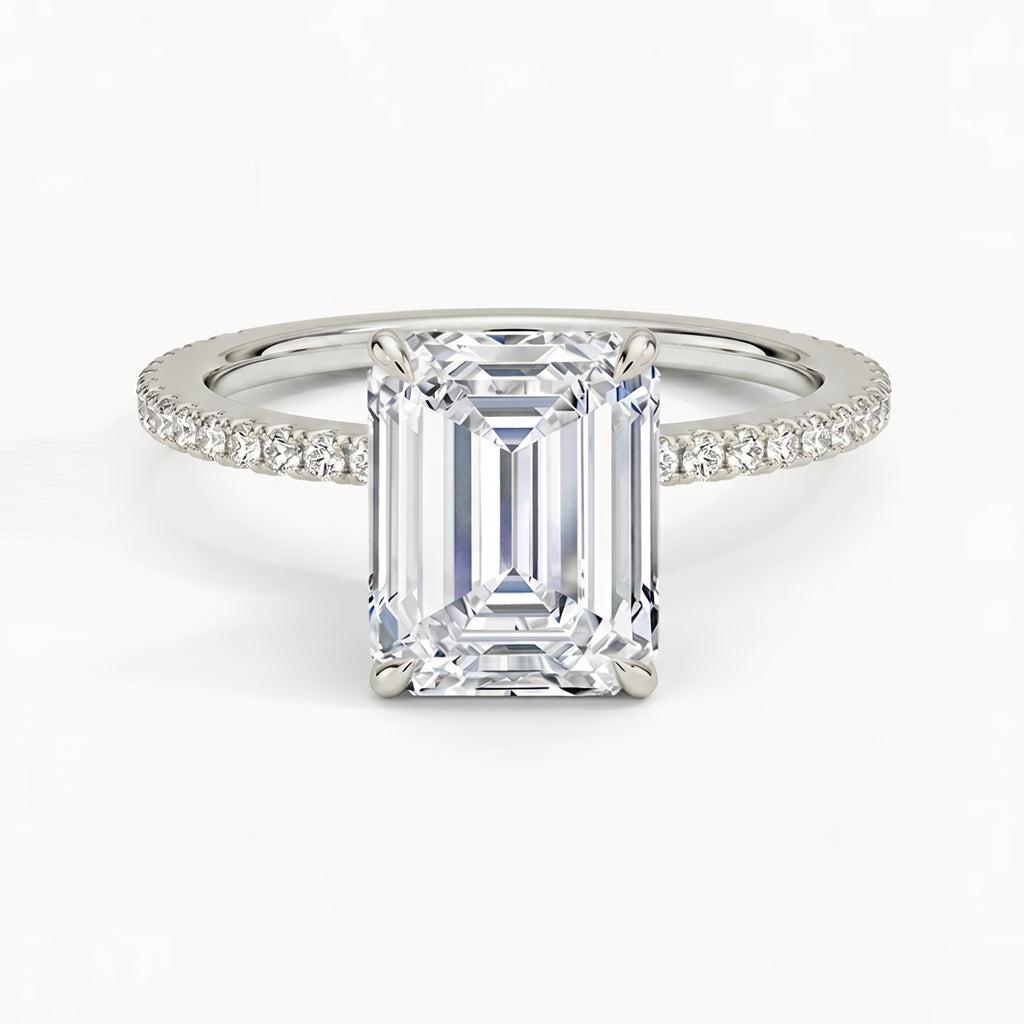 Lumina Pavé Emerald Ring