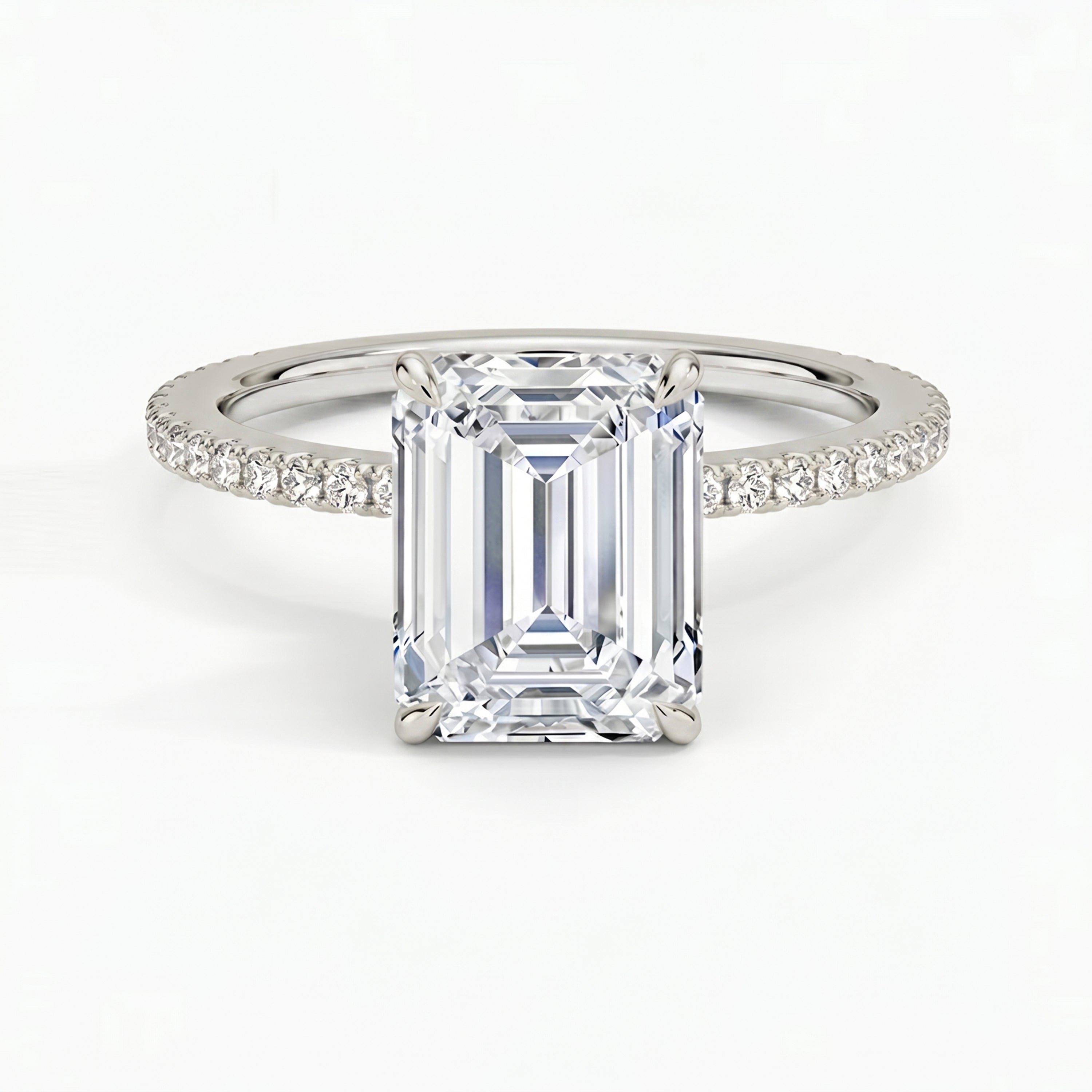Lumina Pavé Emerald Ring