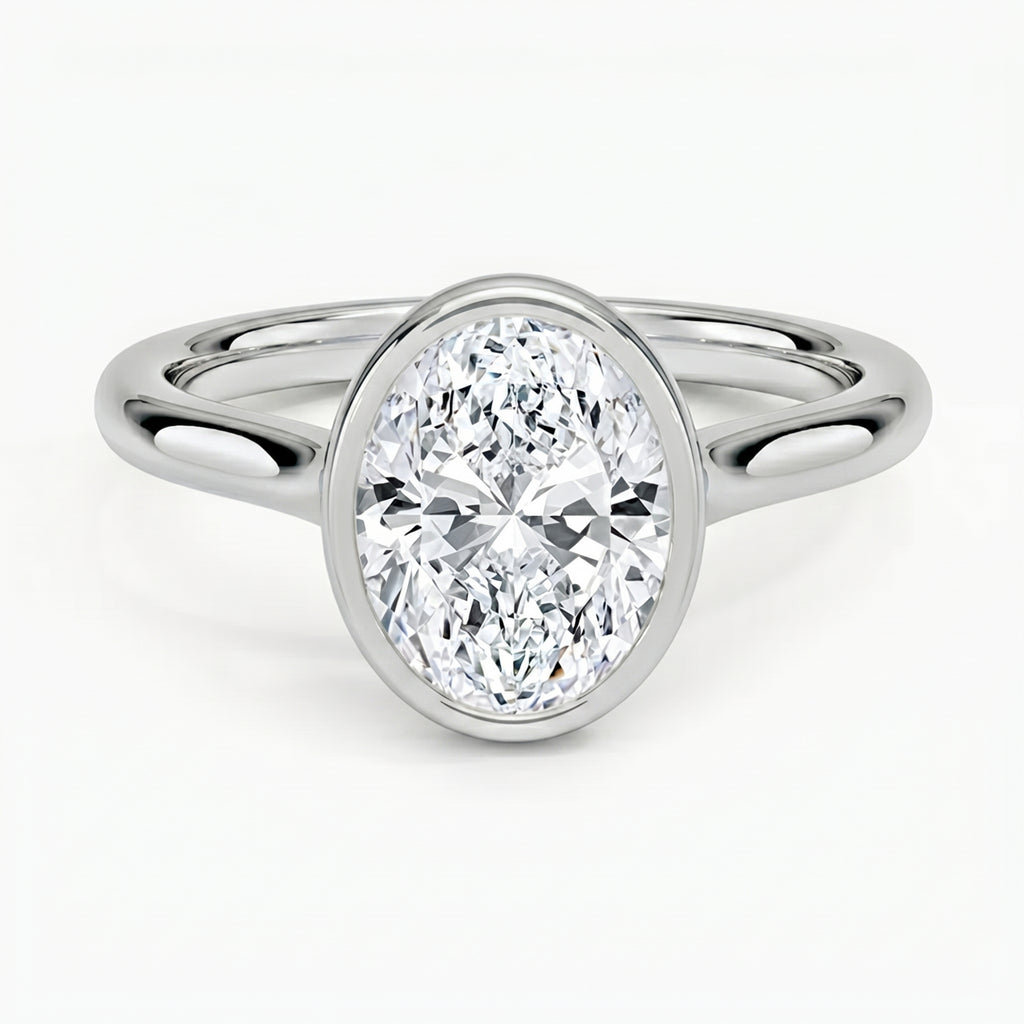 Luna Oval Solitaire Ring