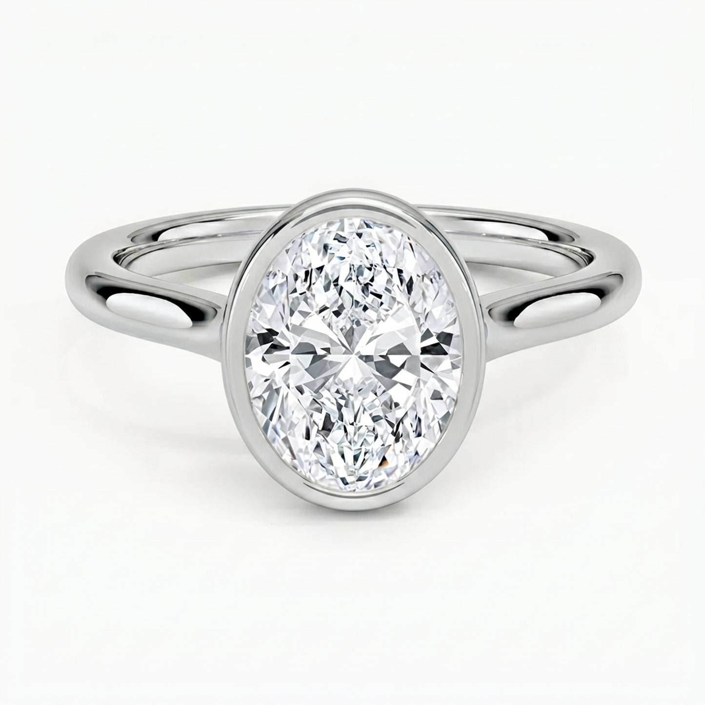 Luna Oval Solitaire Ring