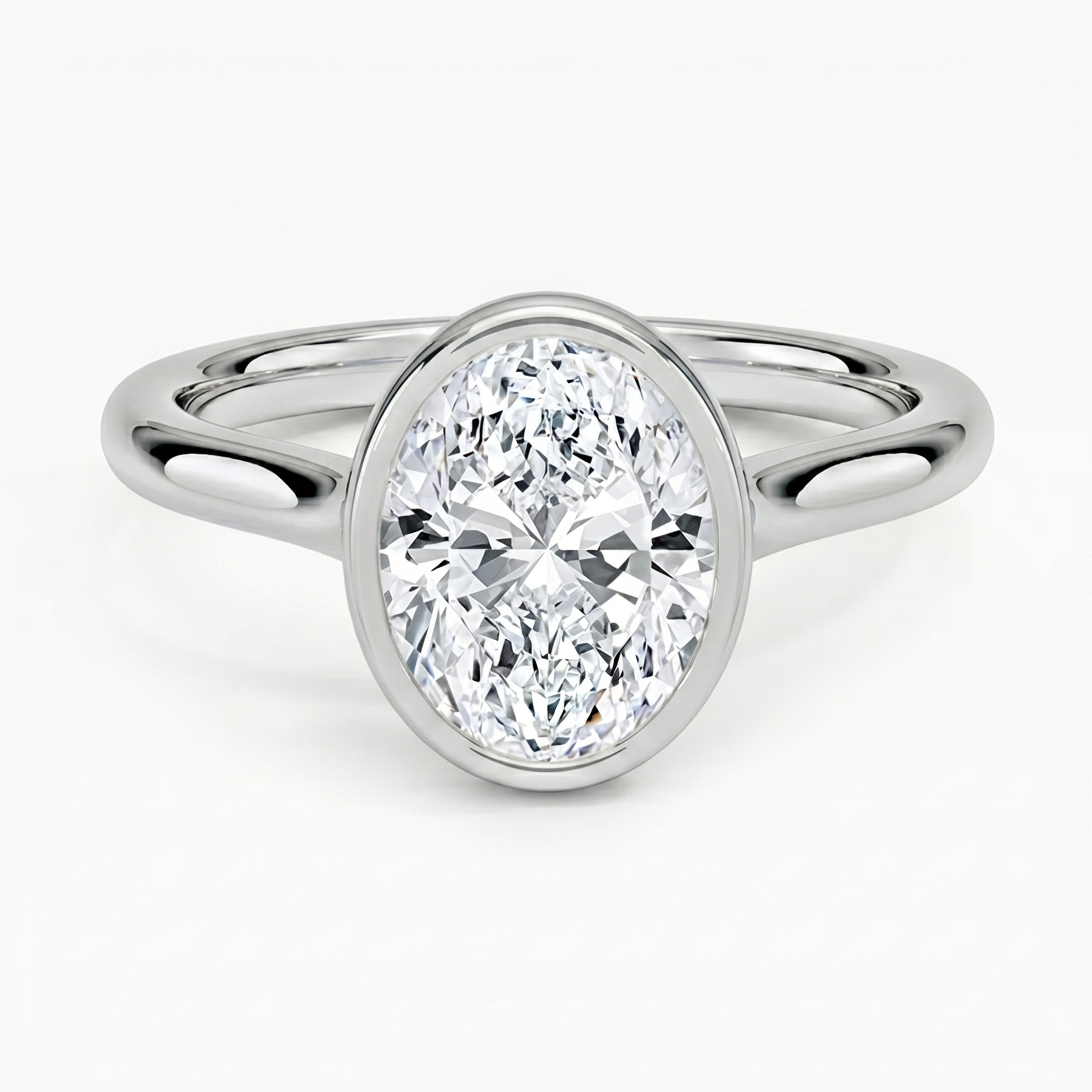 Luna Oval Solitaire Ring