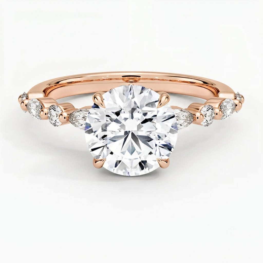 Ivy Hidden Halo Round Ring