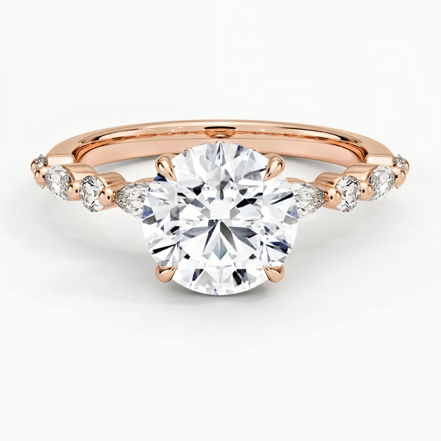 Ivy Hidden Halo Round Ring