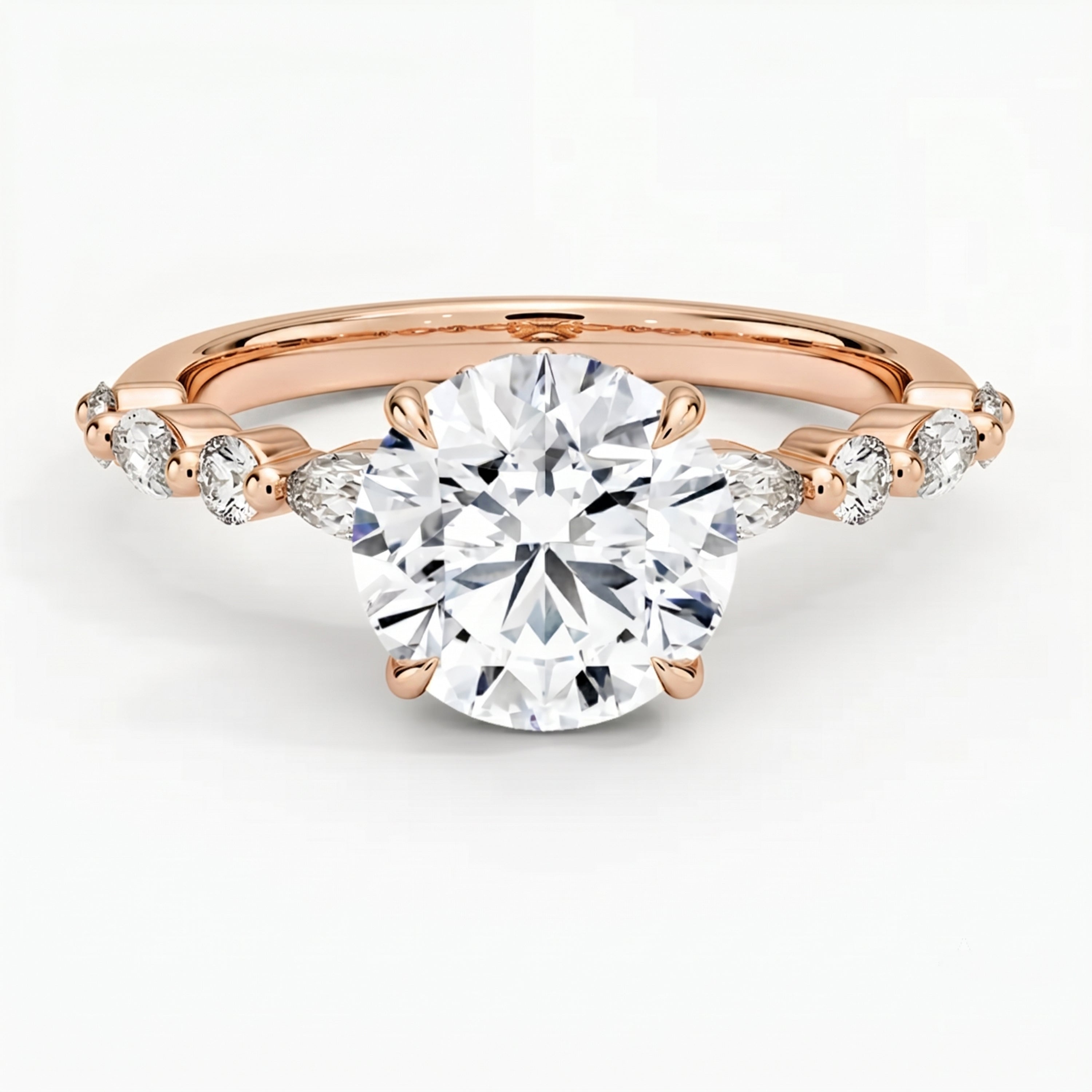 Ivy Hidden Halo Round Ring