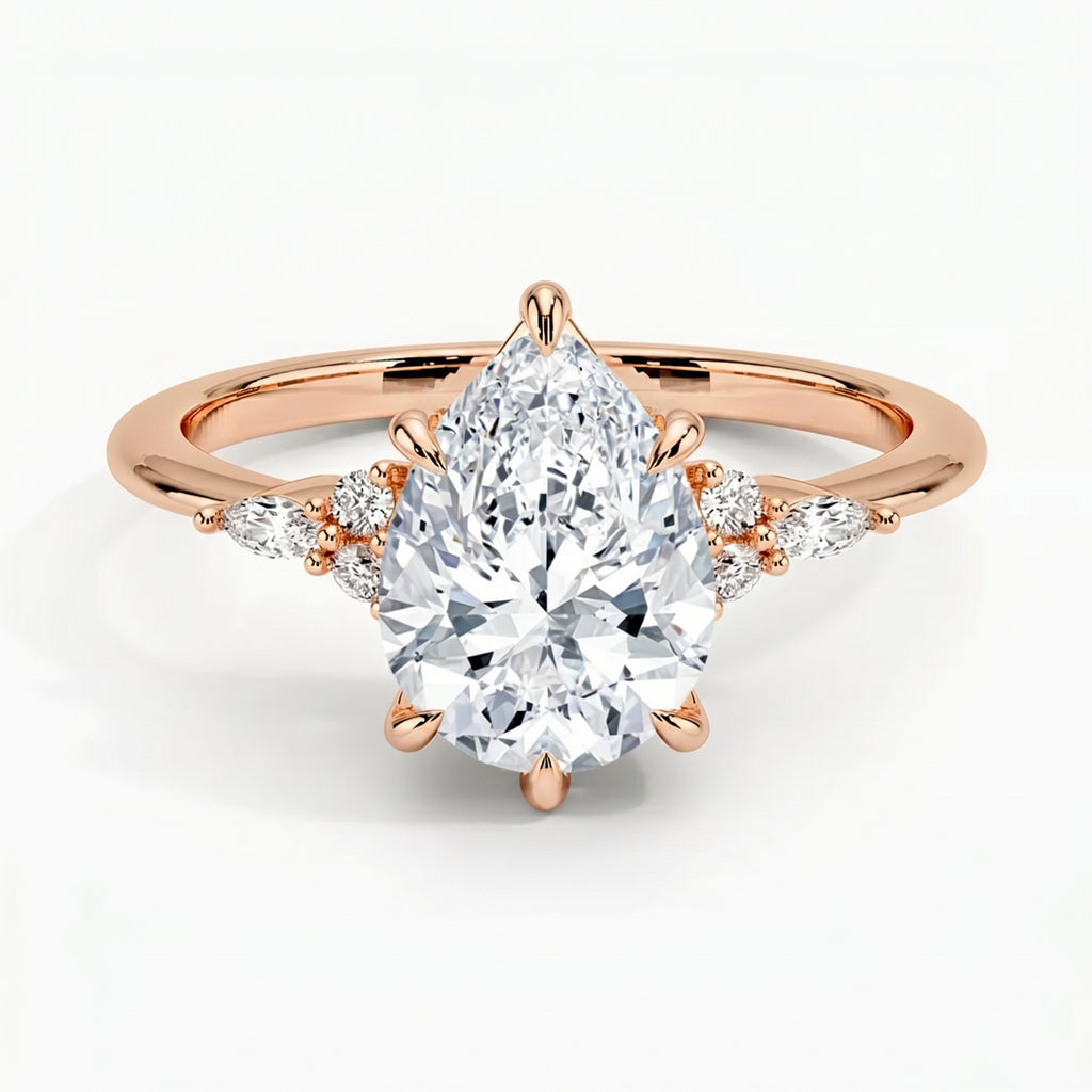 Laurel Pear Ring