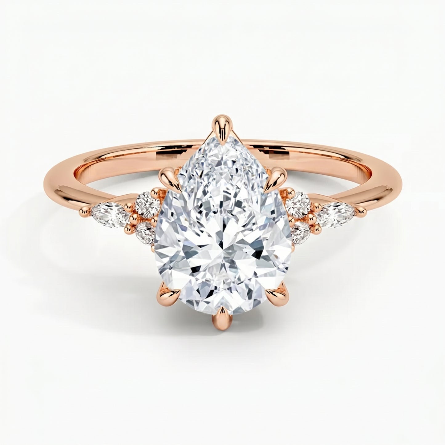 Laurel Pear Ring