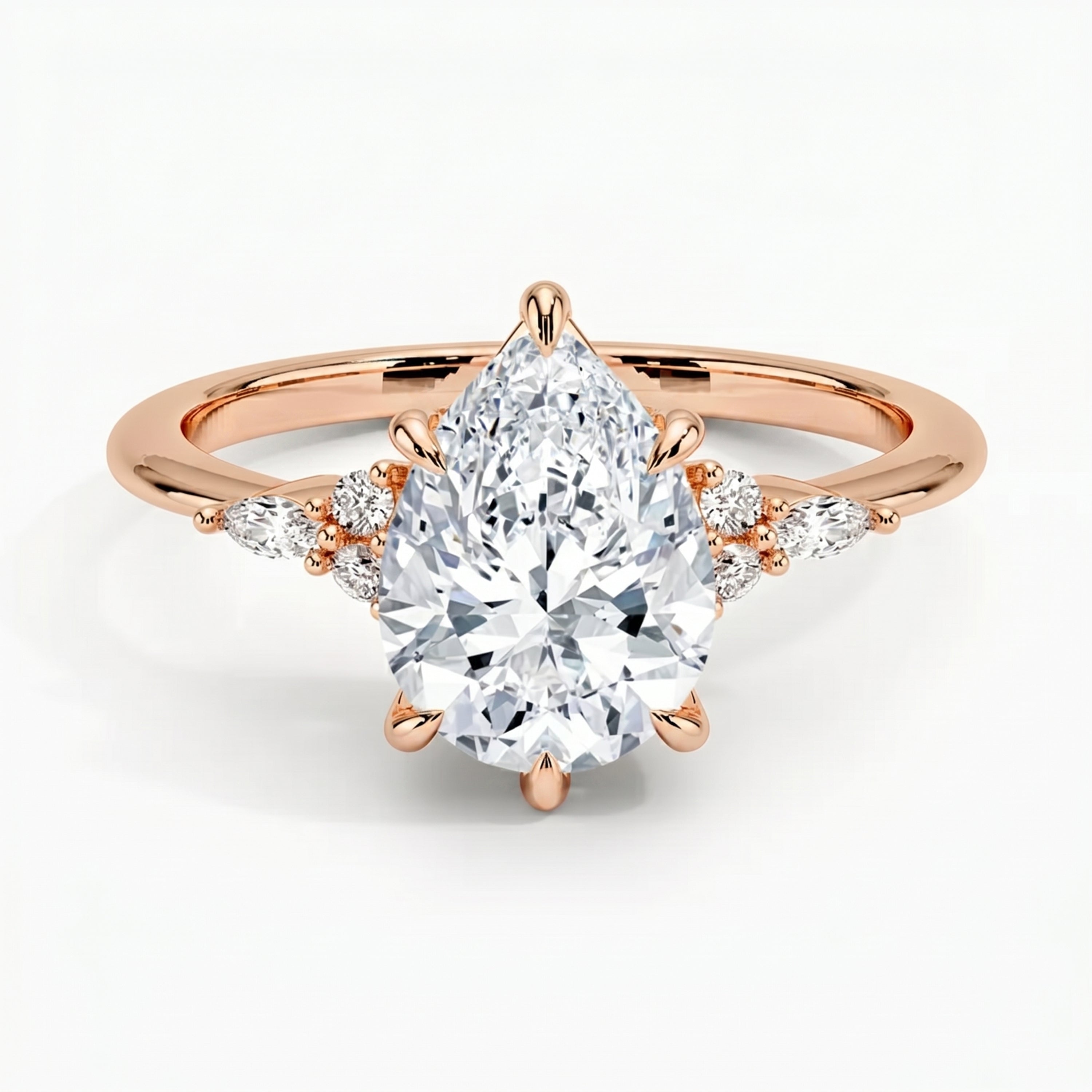Laurel Pear Ring