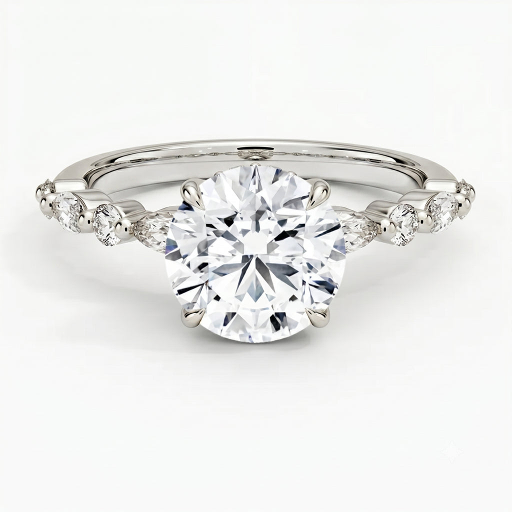 Ivy Hidden Halo Round Ring