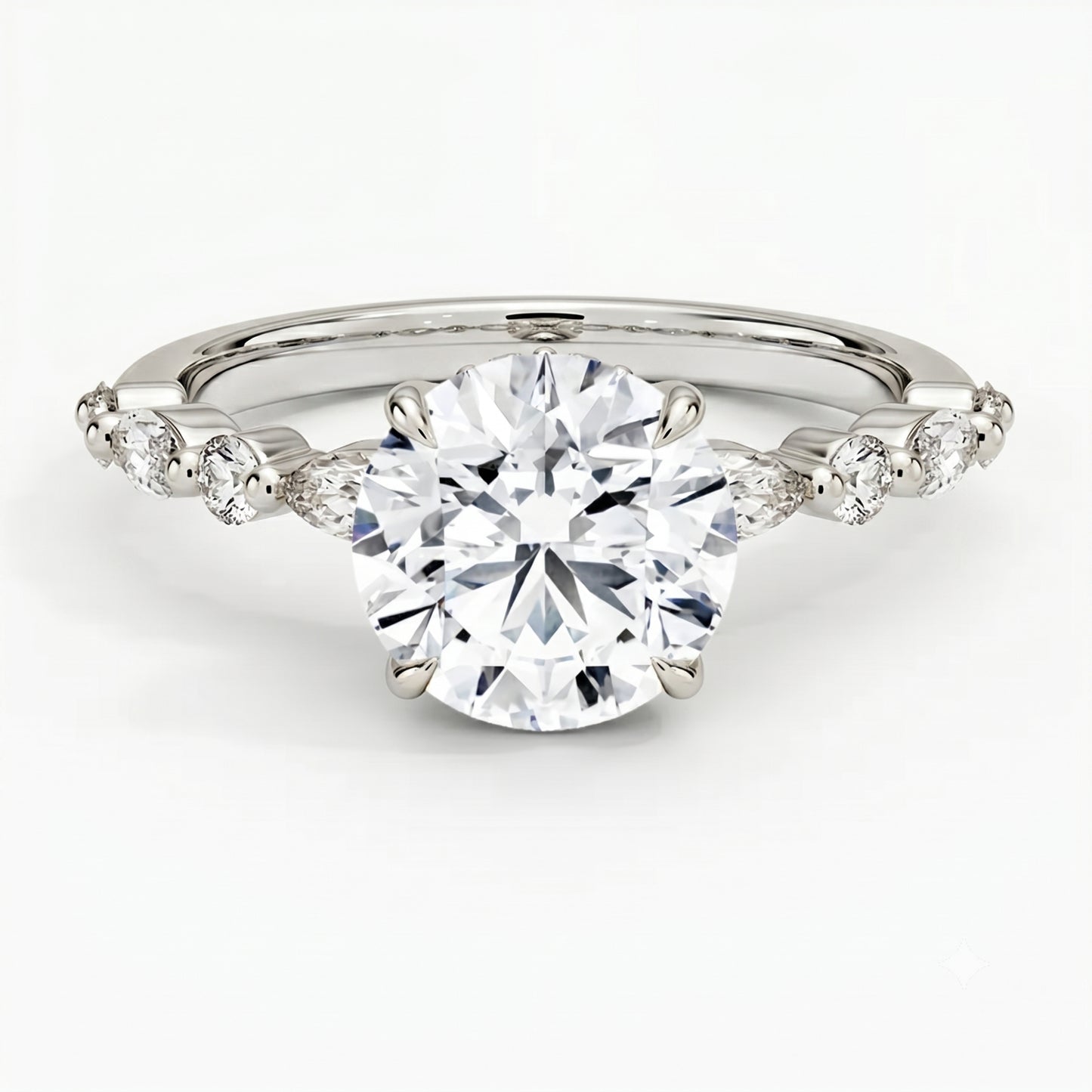 Ivy Hidden Halo Round Ring