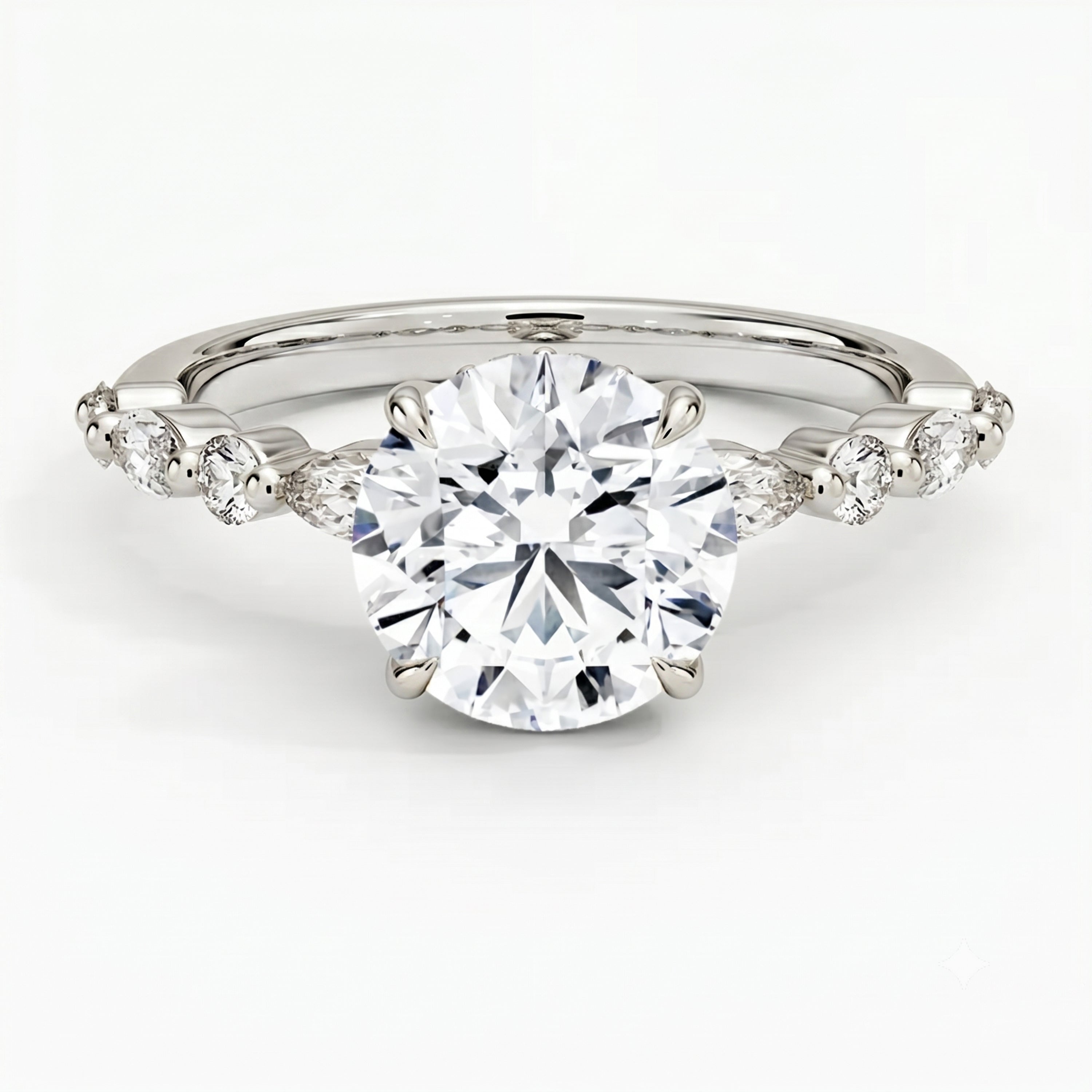 Ivy Hidden Halo Round Ring