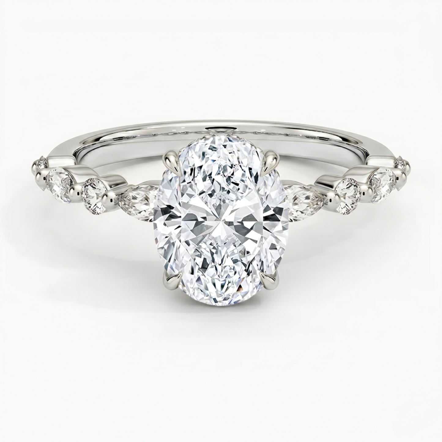 Ivy Hidden Halo Oval Ring