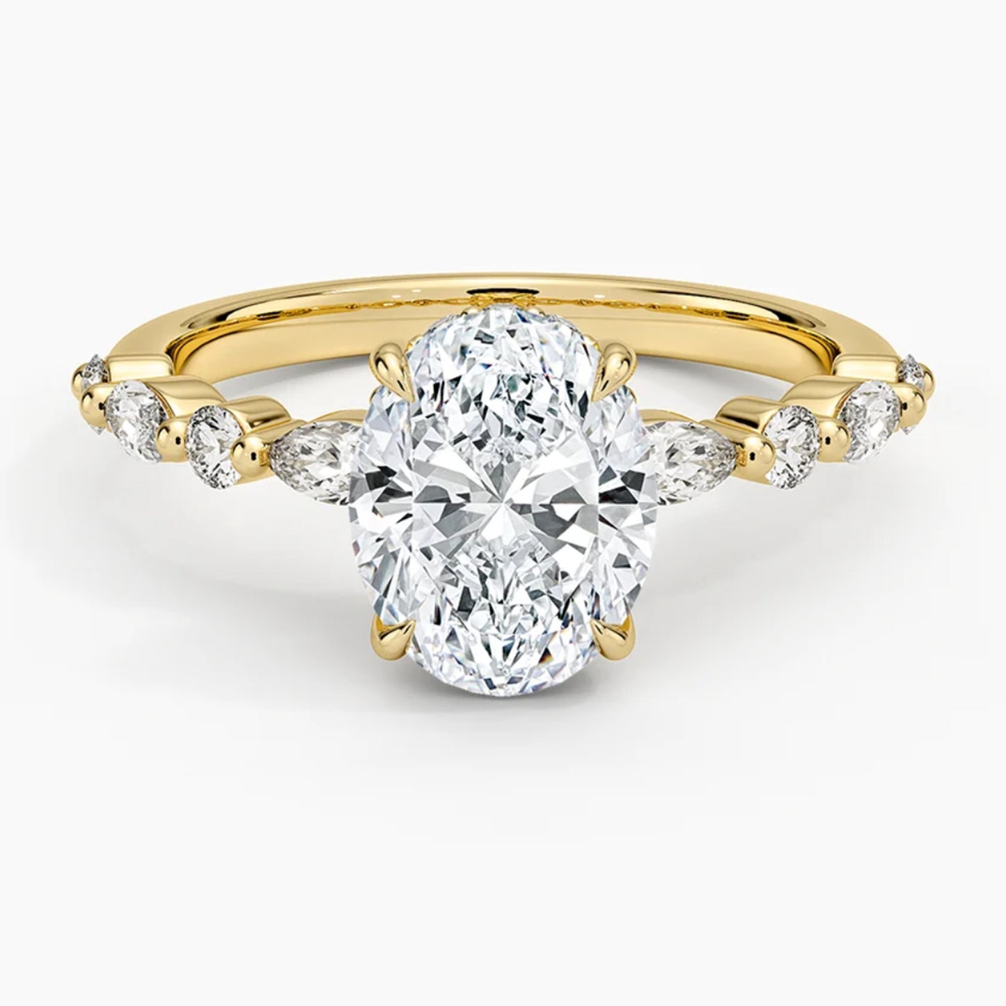Ivy Hidden Halo Oval Ring