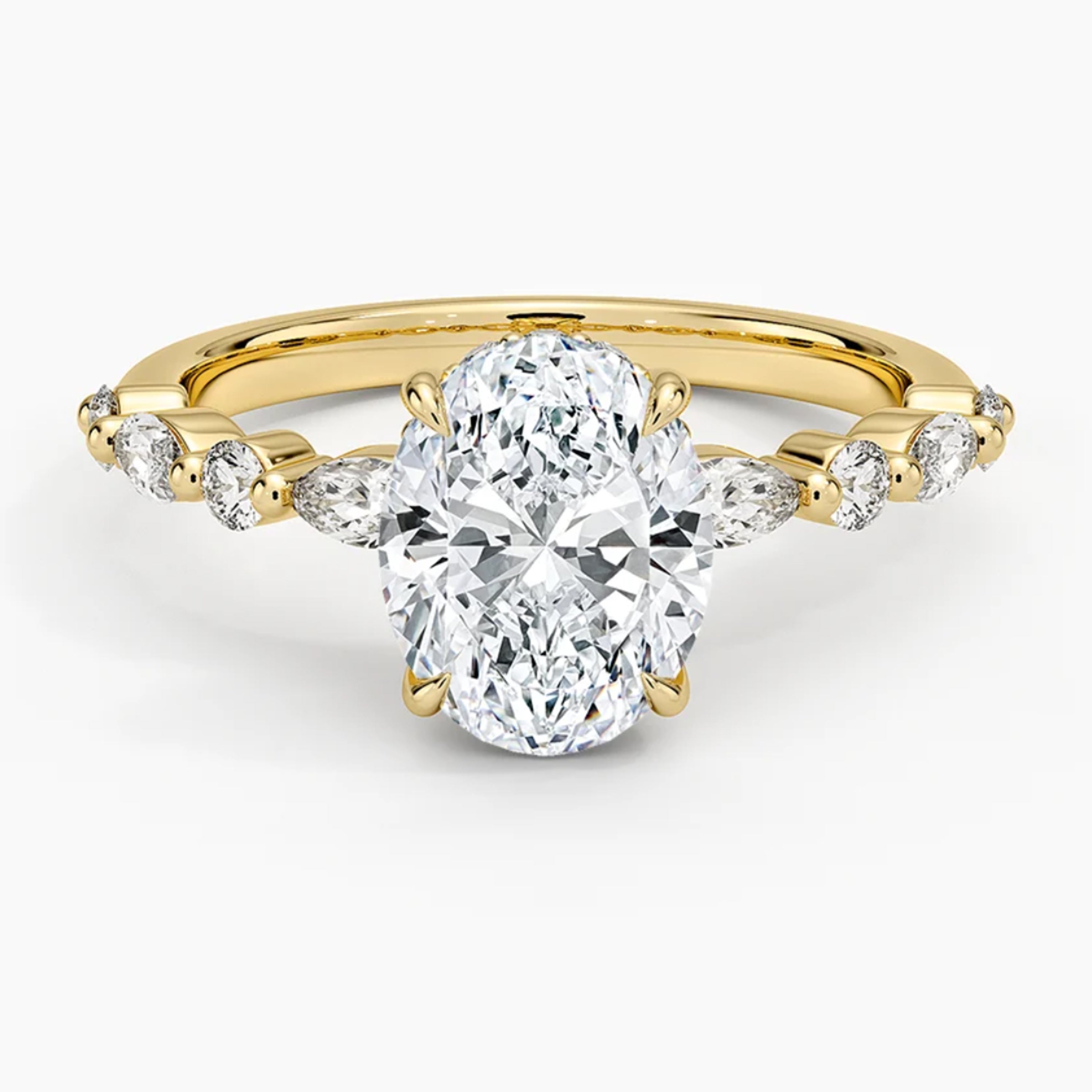 Ivy Hidden Halo Oval Ring