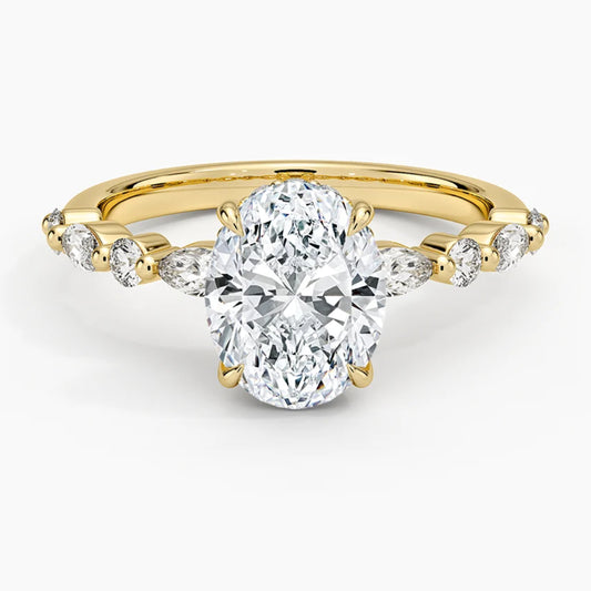 Ivy Hidden Halo Oval Ring