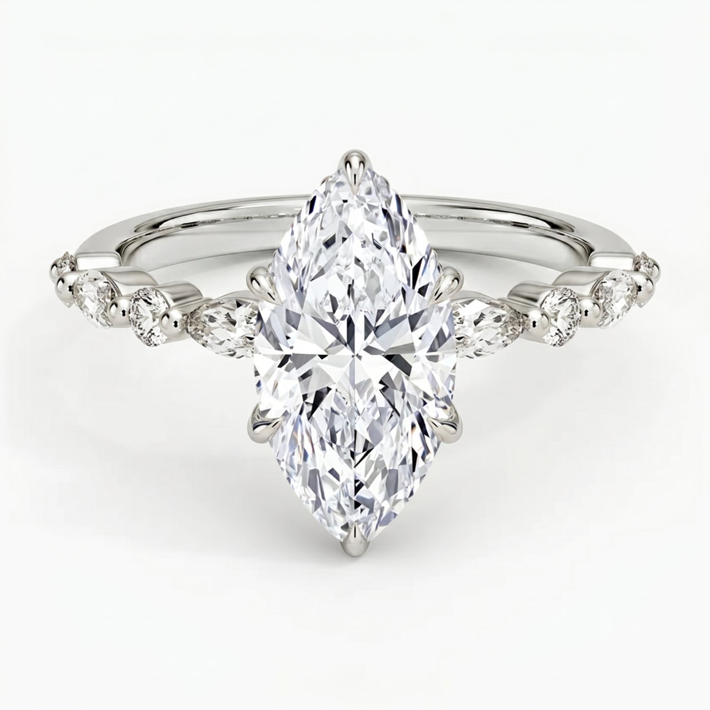 Ivy Hidden Halo Marquise Ring